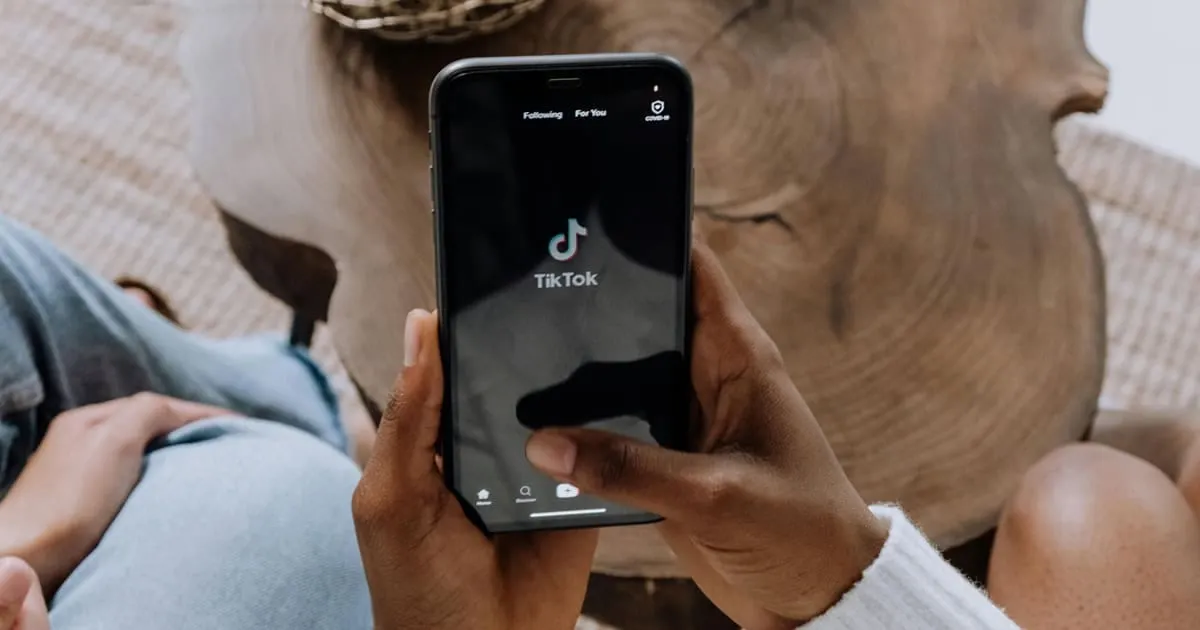 Closeup of TikTok app on iphone