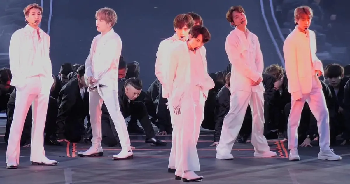 BTS performing on stage