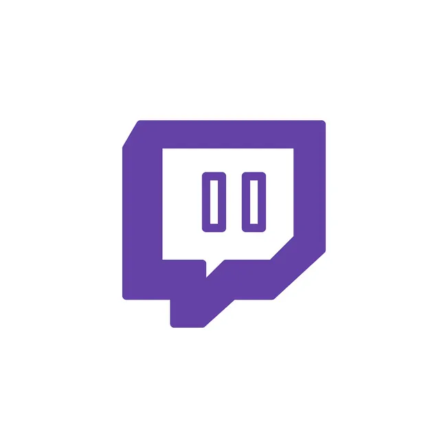 Twitch logo icon representing gaming, live streaming, and digital media platform, purple color.