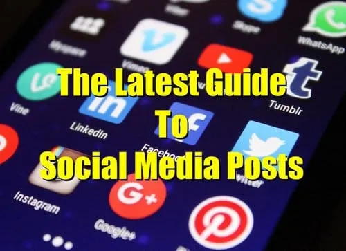 Guide to creating effective social media posts featuring popular platforms like Facebook, Twitter, Instagram, Pinterest, Link