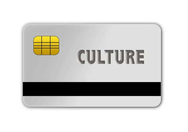 Efficient digital payment card with "Culture" branding, symbolizing modern financial transactions and cultural innovation, sh
