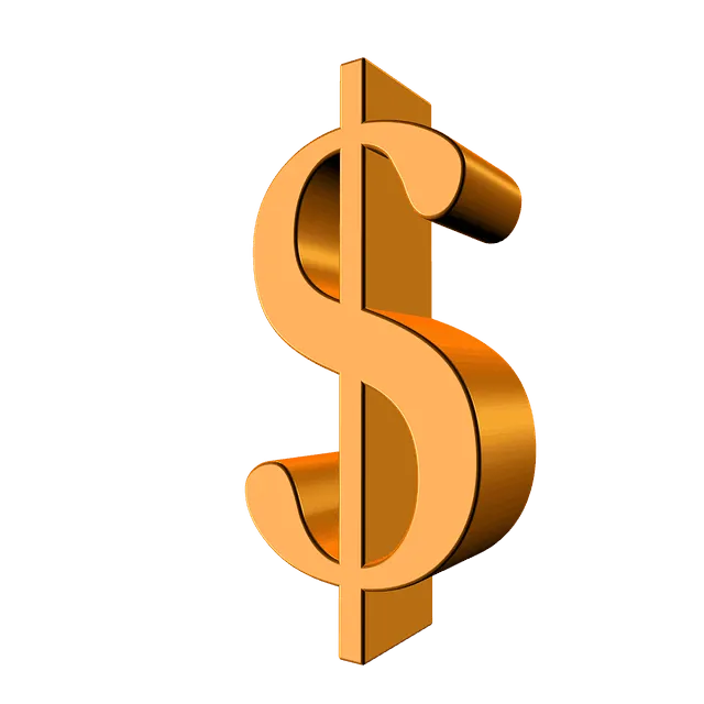 $ sign in a 3D gold style representing finance, money, or currency concepts.