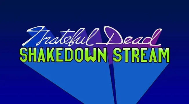 Thankful Dead Shakedown Stream digital concert poster with vibrant neon colors and bold typography.