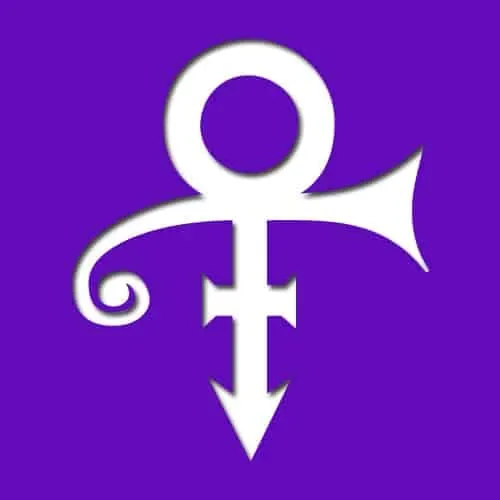 A symbol combining a circle, an anchor, and a stylized arrow in white on a purple background, representing creativity and inn