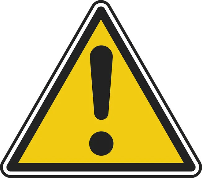 Warning sign symbol alert caution hazard warning icon safety signal yellow black triangle.