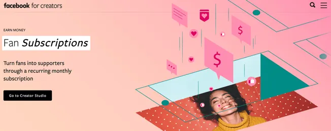 Fan subscriptions, recurring monthly support, fan monetization, social media monetization, creator support platform.