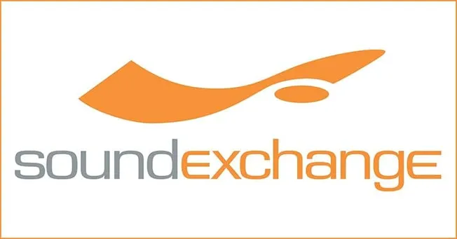 Sound exchange logo, digital music licensing, music rights management, streaming royalty services, music industry technology