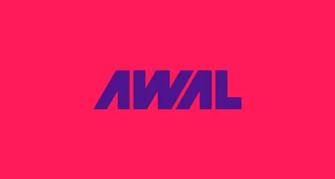 AWAL music distribution logo on vibrant pink background, representing independent artists and digital music services.