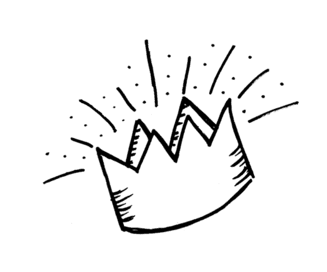 Rising line graph crown illustration representing music industry success and influence.