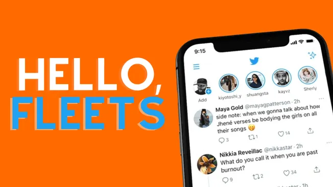 Mobile app interface displaying Twitter feed with popular music industry figures and social media interactions, emphasizing d