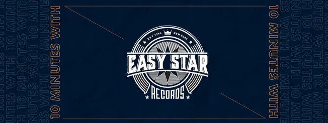 Elegant logo of Easy Star Records on a dark blue background, featuring a star emblem and modern typography, representing a pr
