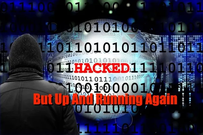 Hacker cyber attack digital security protection concept.