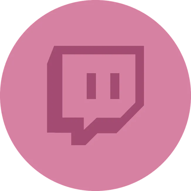 Twitch logo on pink background, popular live streaming platform for gaming and entertainment, essential for online content cr