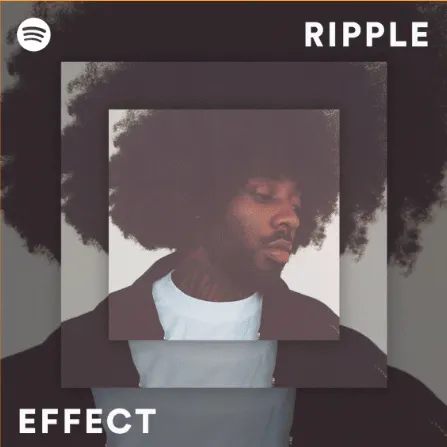 Vibrant digital artwork of a person with an afro hairstyle, layered with abstract effects, emphasizing music and creative exp