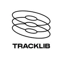 Tracklib logo with stylized circular record design, representing music licensing and sample clearances for artists and produc