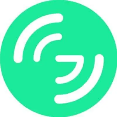 A digital illustration featuring abstract sound wave icons in a vibrant green color, symbolizing music, streaming, and digita