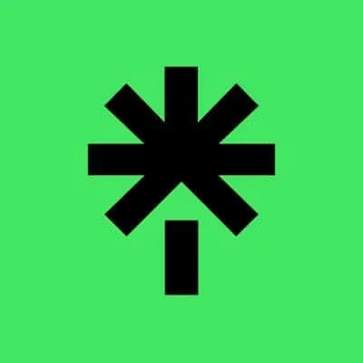 Asterisk symbol on a vibrant green background, representing digital communication or creative symbols in media and music indu