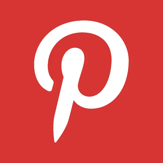 Red Pinterest logo icon for music and entertainment promotion on Hypebot website.