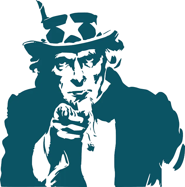 Dynamic illustration of a man wearing a hat with a star, pointing directly, representing activism or leadership, in a bold, g