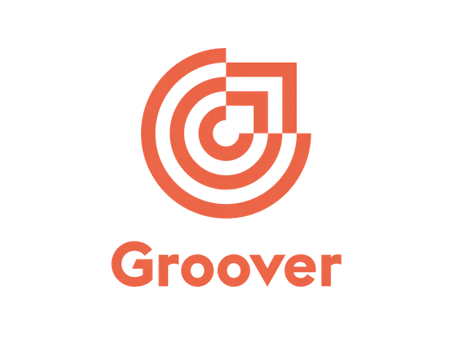 Dynamic logo of Groover, a music innovation platform connecting artists with music industry professionals for collaboration a