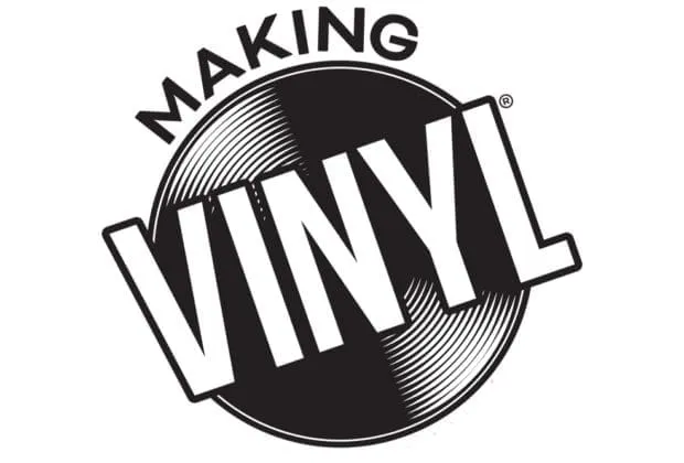 Making vinyl record logo for music production and analog sound branding, representing the vinyl music industry and classic al