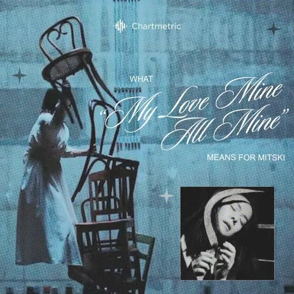 A surreal collage featuring a skeleton with a dress, stacked chairs, and a black-and-white portrait of a woman, evoking theme