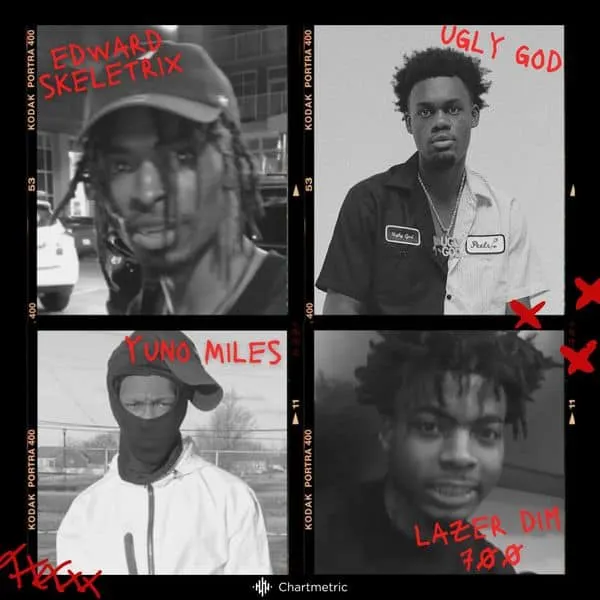 Edward Skeletrix, Ugly God, Yuno Miles, and Lazer Dim showcase emerging artists in a modern music industry feature with artis