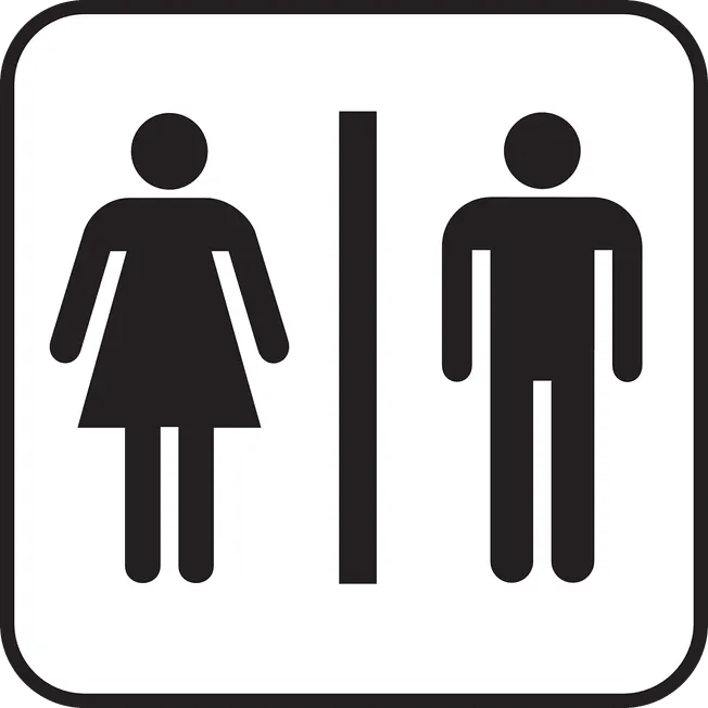 Women and men restroom signs, gender separation sign, public restroom icon, accessible facilities, bathroom indicator, hygien