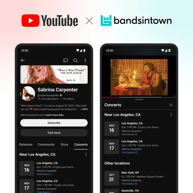Youtube Bandsintown