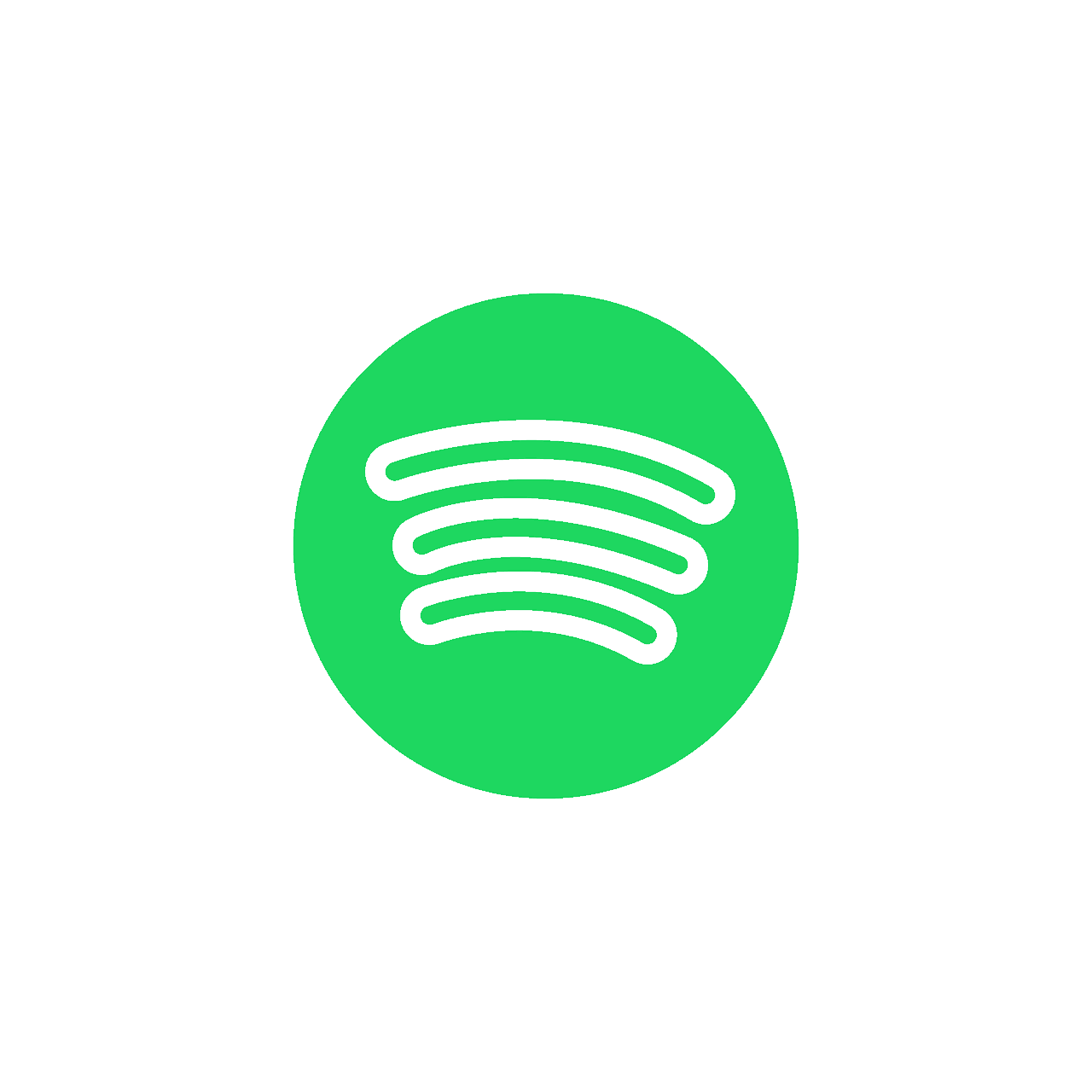 Spotify logo, music streaming icon, green circle with white wave pattern, digital music platform symbol, popular music app icon.