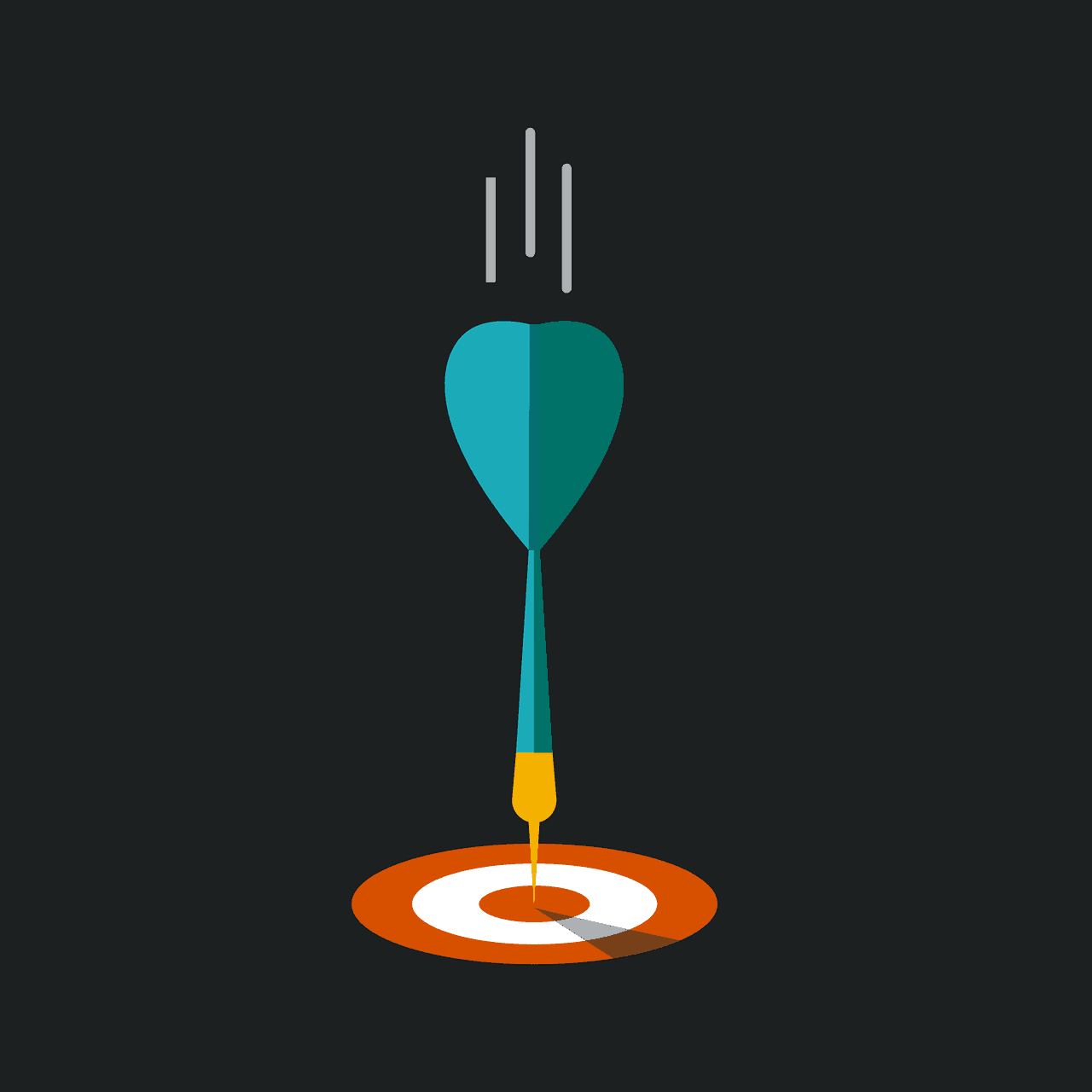 Dartboard with dart hitting the bullseye, symbolizing target achievement and precision in music marketing and digital strategies.
