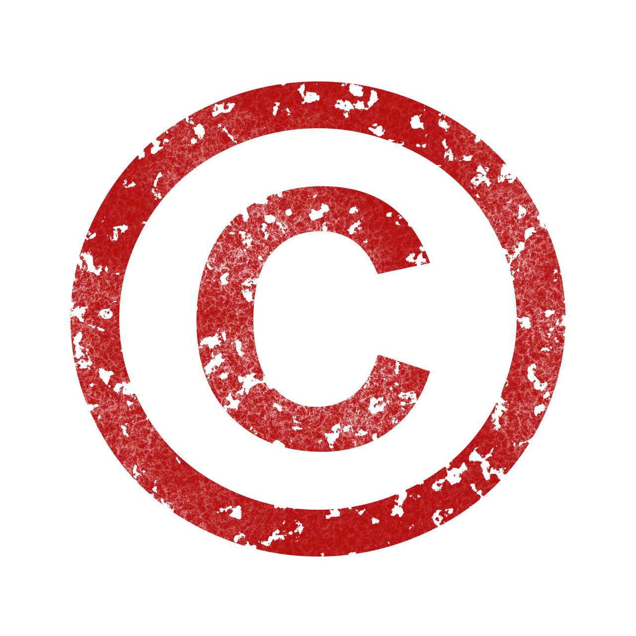 Red background with distressed copyright symbol, digital media, online content, music industry, branding, media platform, Hypebot logo, technology, internet, social media, branding, content creation, digital marketing, music tech, media analysis.