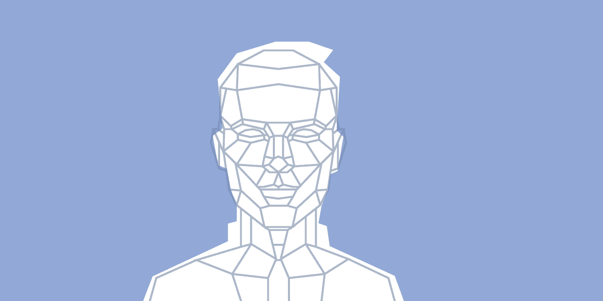 Futuristic geometric illustration of a digital portrait representing music industry innovation and digital transformation for Hypebot website SEO.