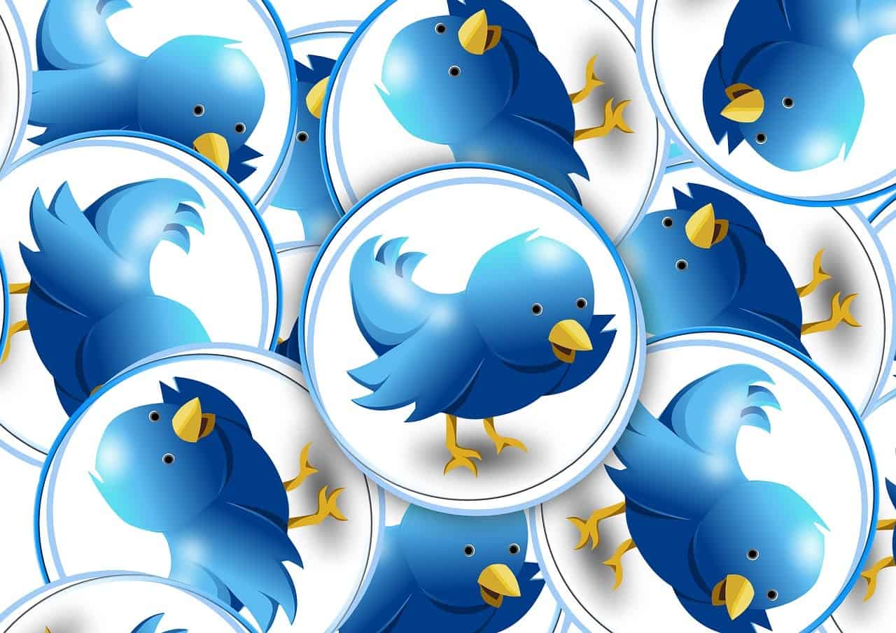 Blue bird logo stickers representing Twitter, social media branding, meme culture, digital communication, social networking, tech branding, online interaction, internet graphics, Twitter icon, social media marketing.