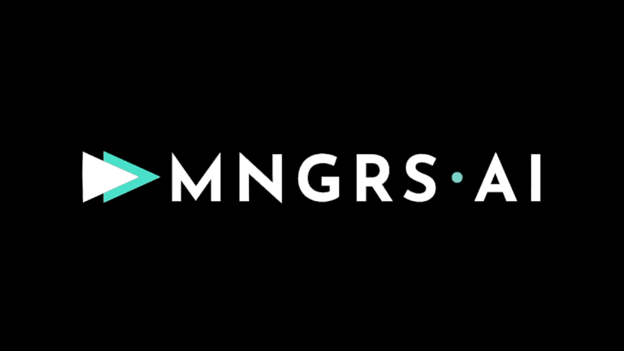 Digital music platform logo shown for MGRS AI, a cutting-edge solution for music industry analytics and management.