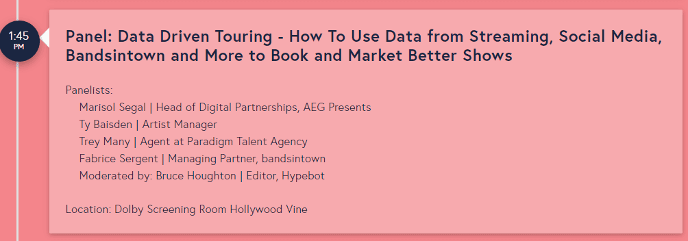 Data-driven touring music industry strategies, streaming, social media, bandsintown, market better shows, Hypebot conference highlights.