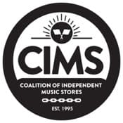 CIMS Coalition of Independent Music Stores logo with bold text and circular design, representing independent music retail, established in 1995.