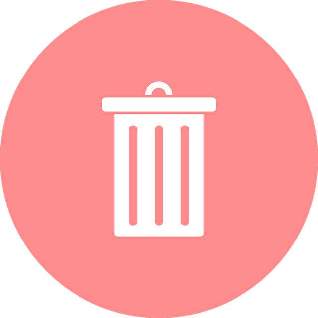 Trash can icon representing content removal or deleting files on digital platforms.