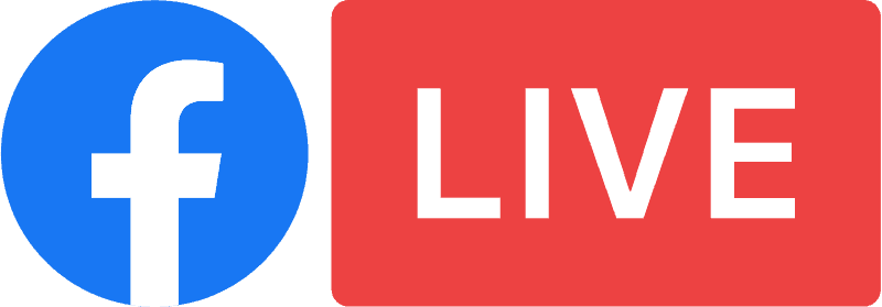 Facebook Live streaming icon representing real-time social media video broadcasts for artists and creators.