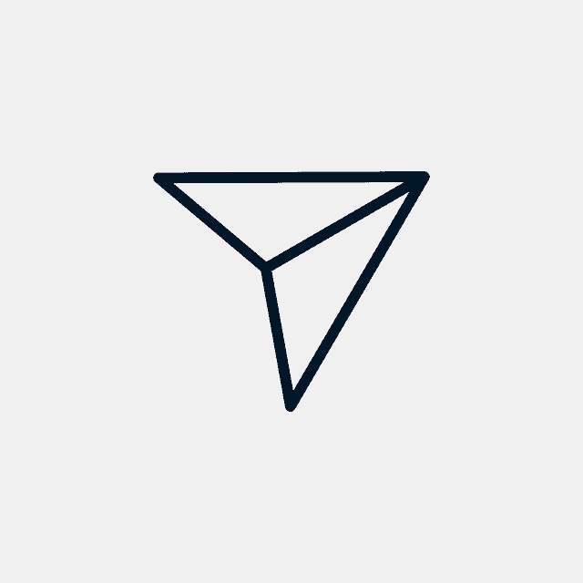 Polygon triangle outline logo representing digital media and arts, symbolizing creativity and innovation in music, entertainment, and marketing industries.
