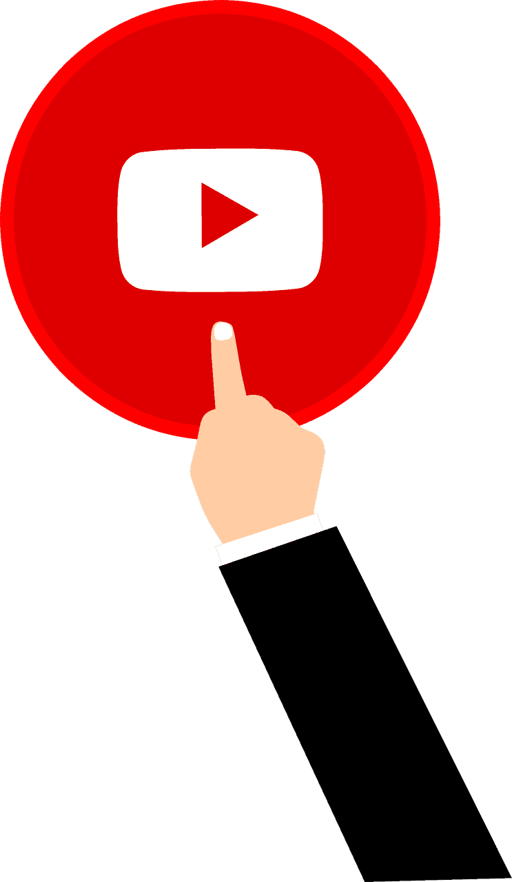 Play button icon on digital interface representing video content or media engagement for online platforms.