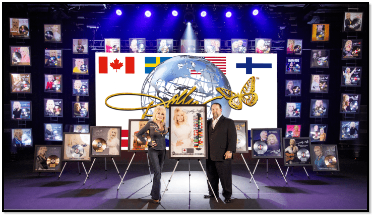 Canada, Sweden, Finland flags, global music awards ceremony, Hypebot event, celebrities presenting awards, music industry recognition, decorated stage with framed awards, vibrant lighting, international music community.