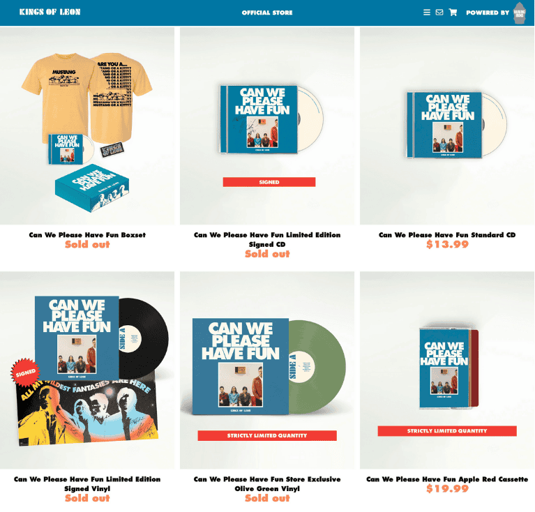 Can we please have fun boxset limited edition music merchandise, sold out, collectible album, fan memorabilia, band merchandise, music boxset.