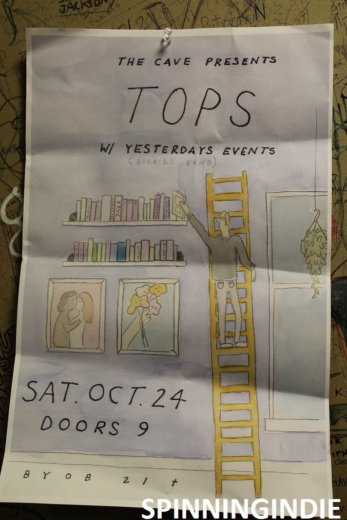 Poster for an event at The Cave. Photo: J. Waits