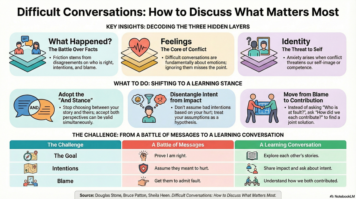 Stop Arguing and Start Listening: Life-Changing Lessons from "Difficult Conversations: How to Discuss What Matters Most"