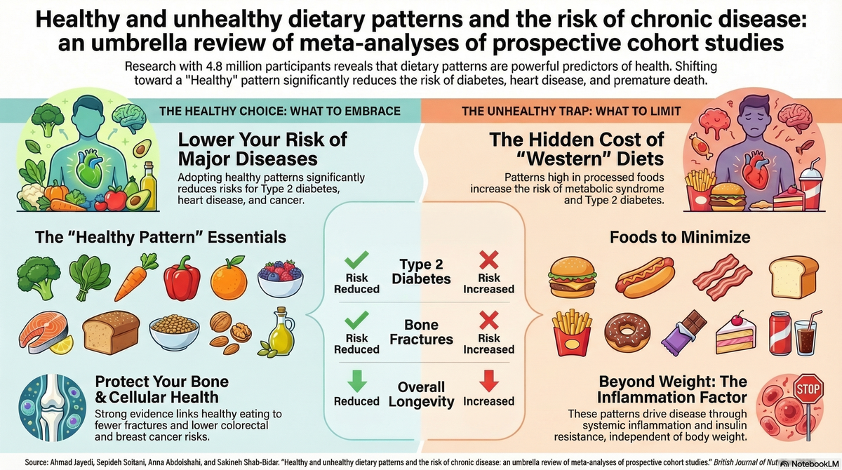 The Big Picture of Your Plate: What "Healthy and unhealthy dietary patterns and the risk of chronic disease: an umbrella review of meta-analyses of prospective cohort studies" Means for Your Health