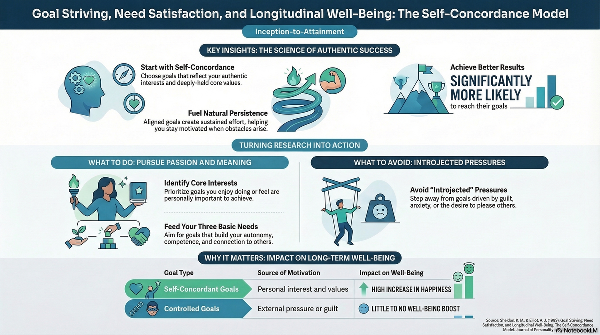 Stop Chasing the Wrong Goals: What "Goal Striving, Need Satisfaction, and Longitudinal Well-Being: The Self-Concordance Model" Teaches Us About True Happiness