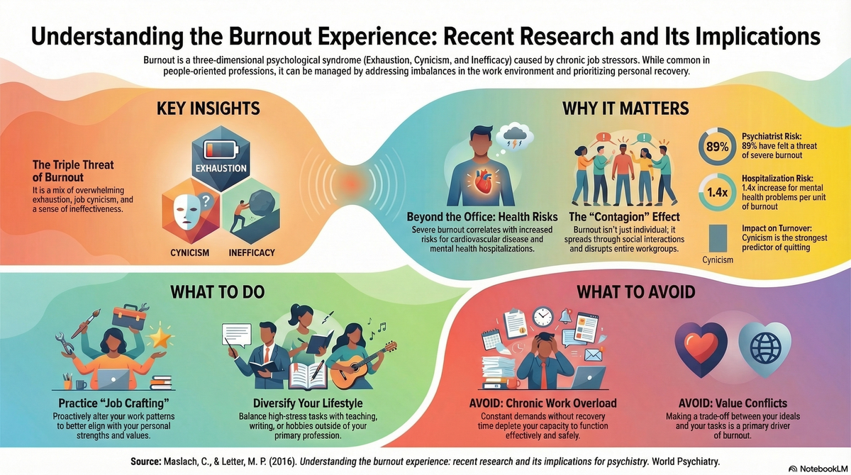 Beyond Just Tired: How to Beat Workplace Exhaustion Based on "Understanding the burnout experience: recent research and its implications for psychiatry"