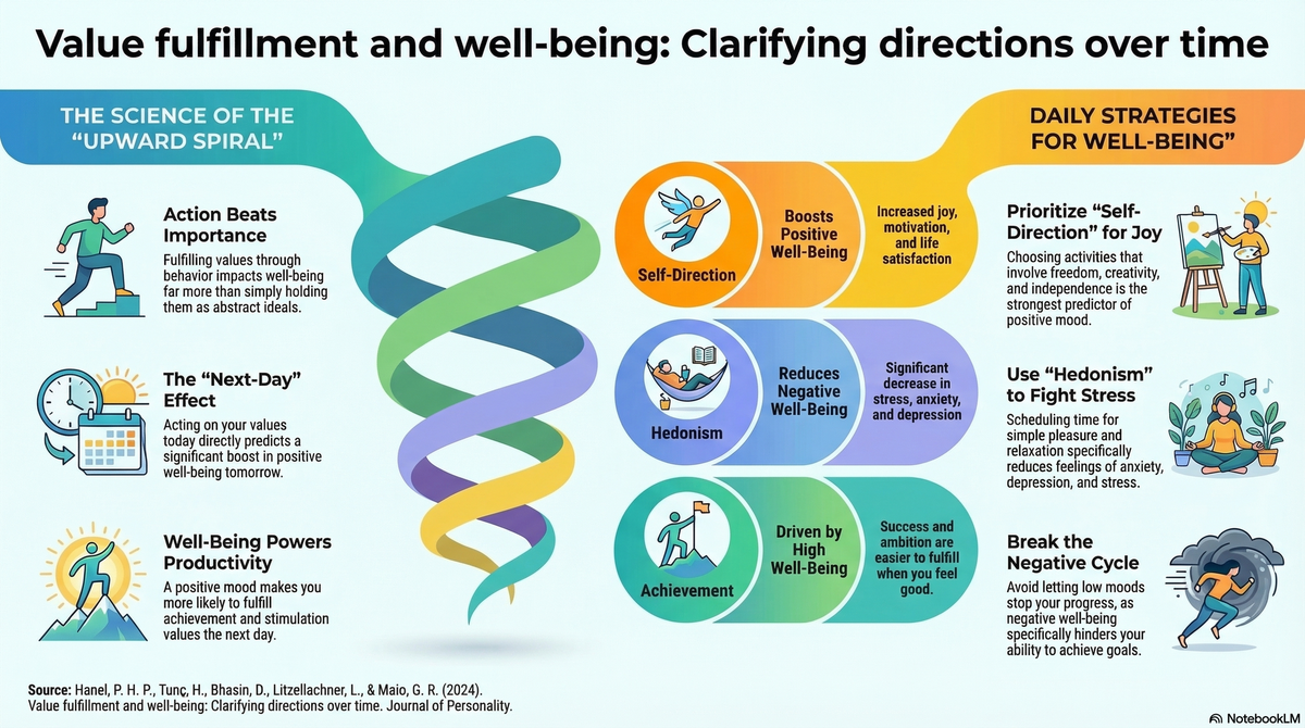 The Upward Spiral of Happiness: What "Value fulfillment and well-being: Clarifying directions over time" Teaches Us About Living Our Truth