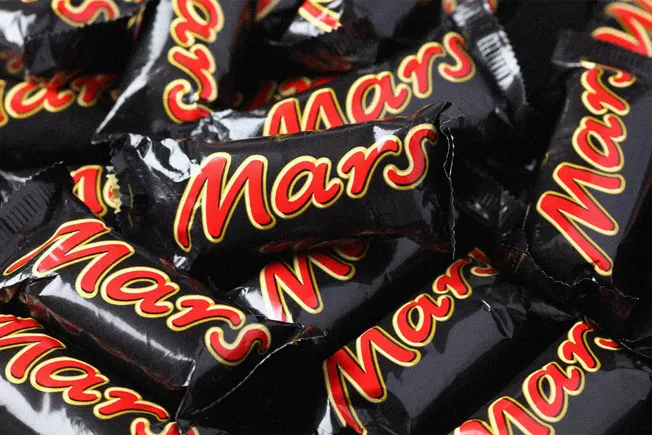 Pile of Mars chocolate bars
